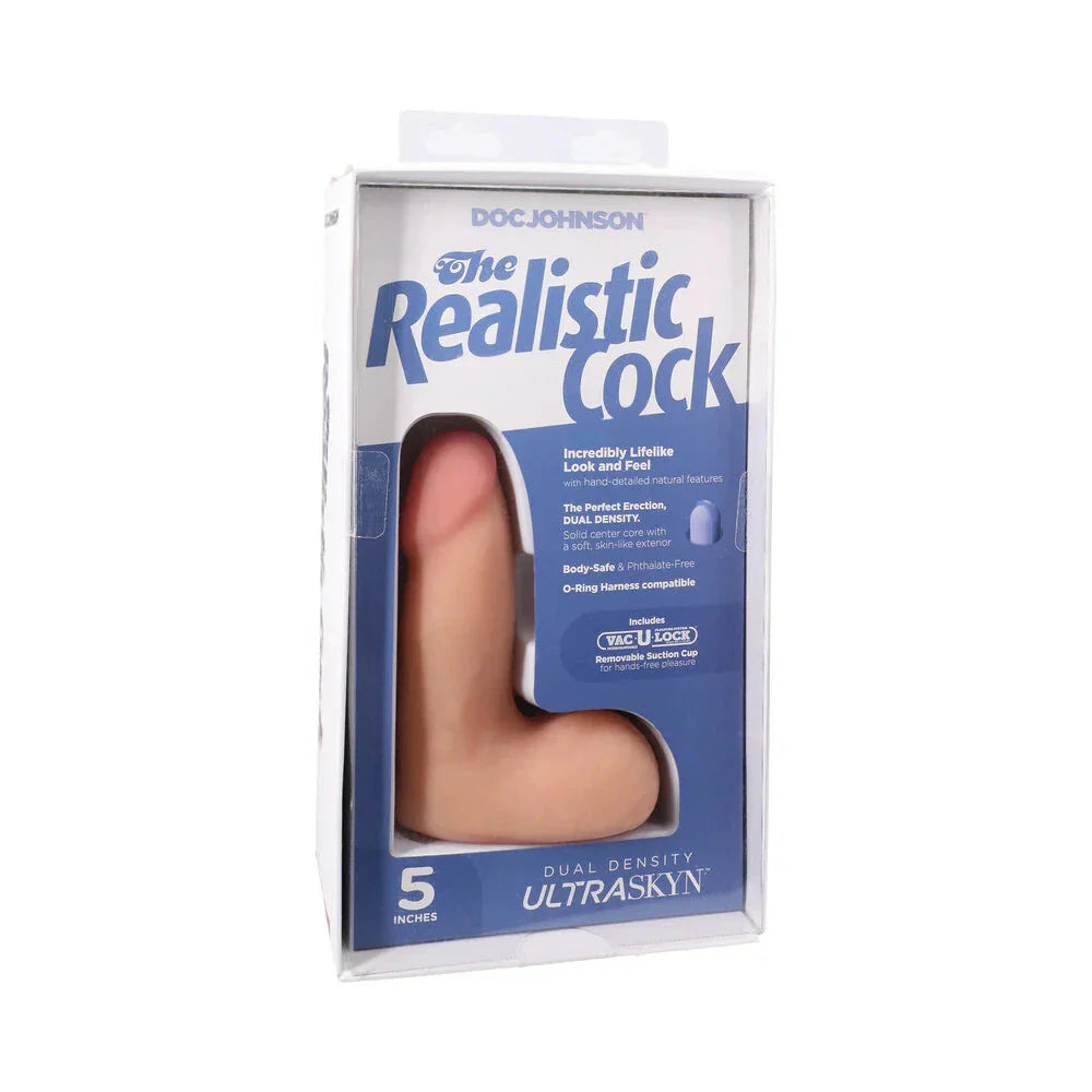The Realistic Cock ULTRASKYN Vac-U-Lock Dildo with Balls Vanilla
