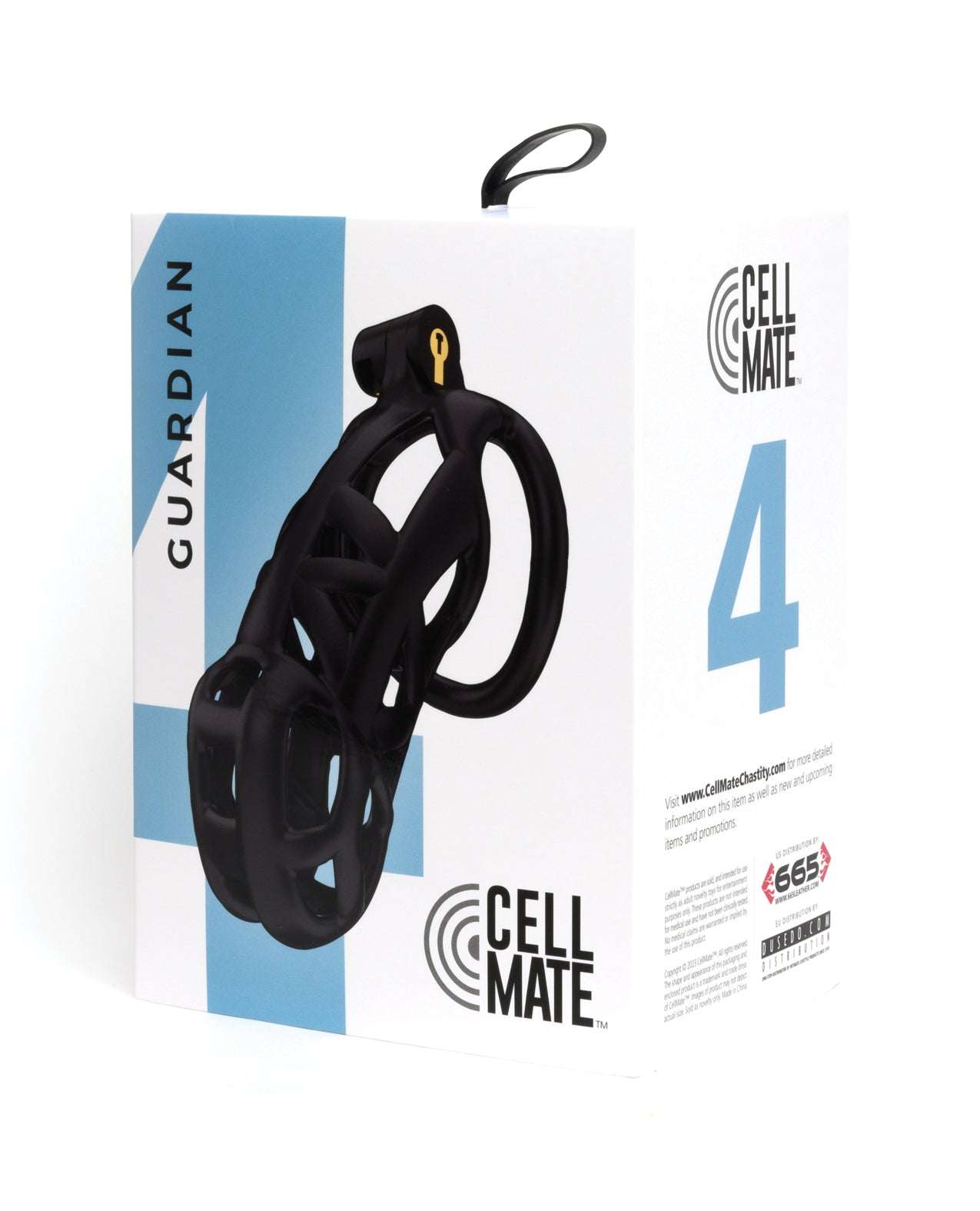 Sport Fucker Cellmate Guardian chastity cage in black resin with ergonomic design and lock.
