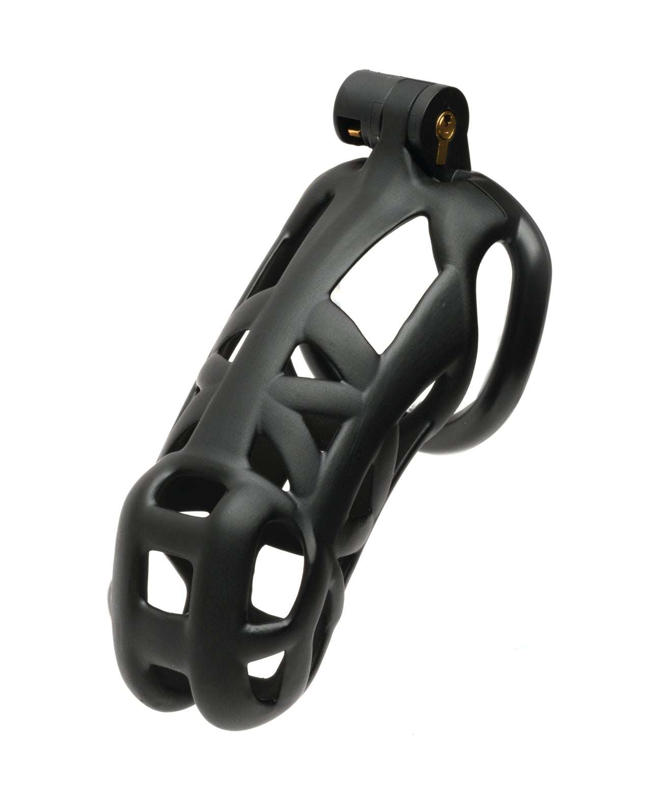 Sport Fucker Cellmate black ergonomic male chastity cage with lock and open design