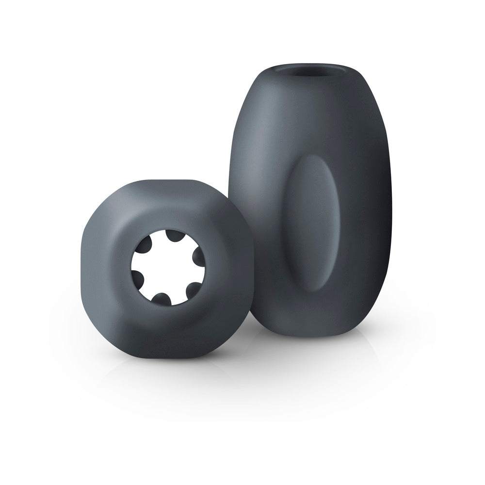Boners Handjob Stroker in black with soft, flexible material and inner stimulating nubs for enhanced pleasure