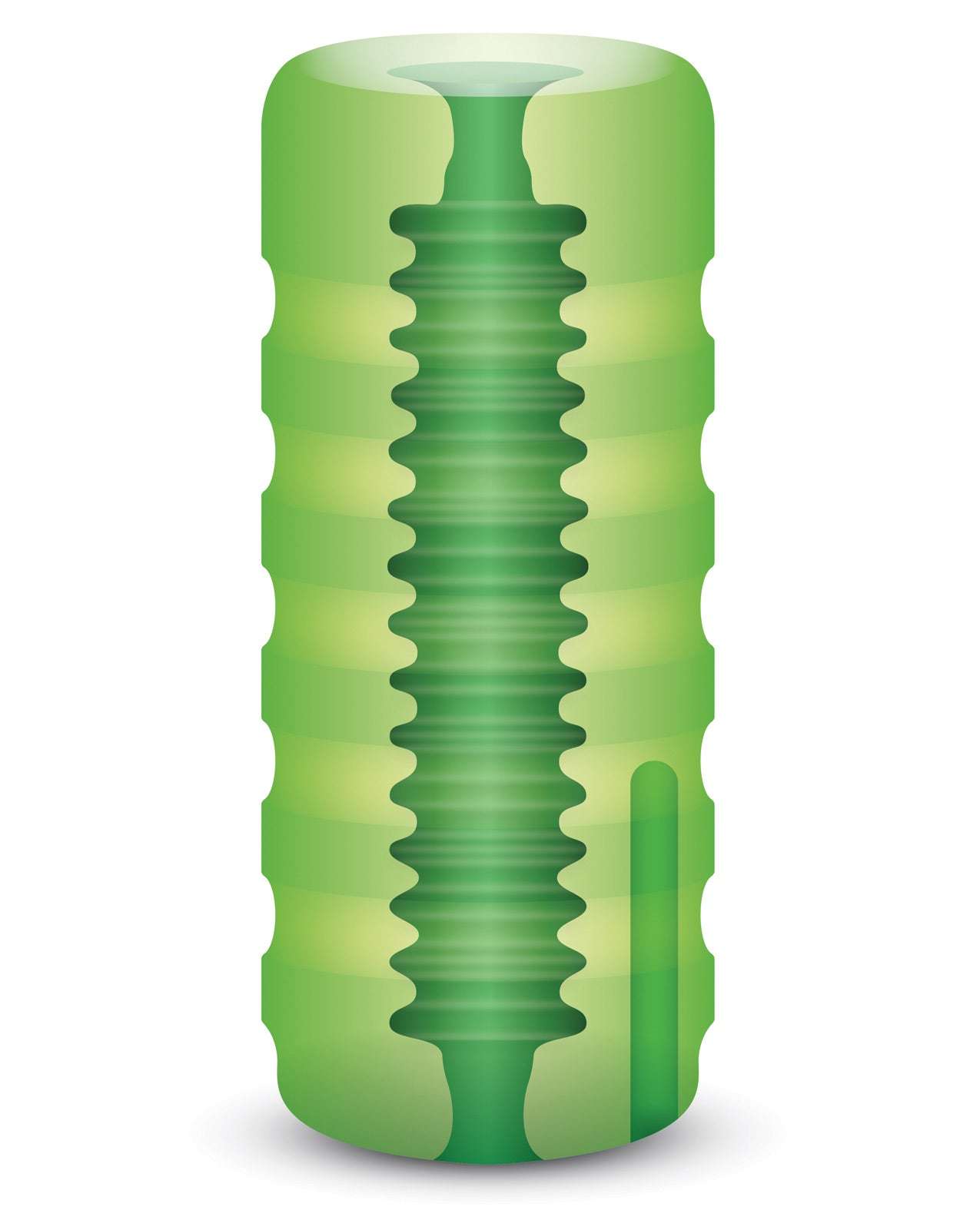 ZOLO Original Squeezable Vibrating Stroker with textured sleeve and 7-function bullet in green