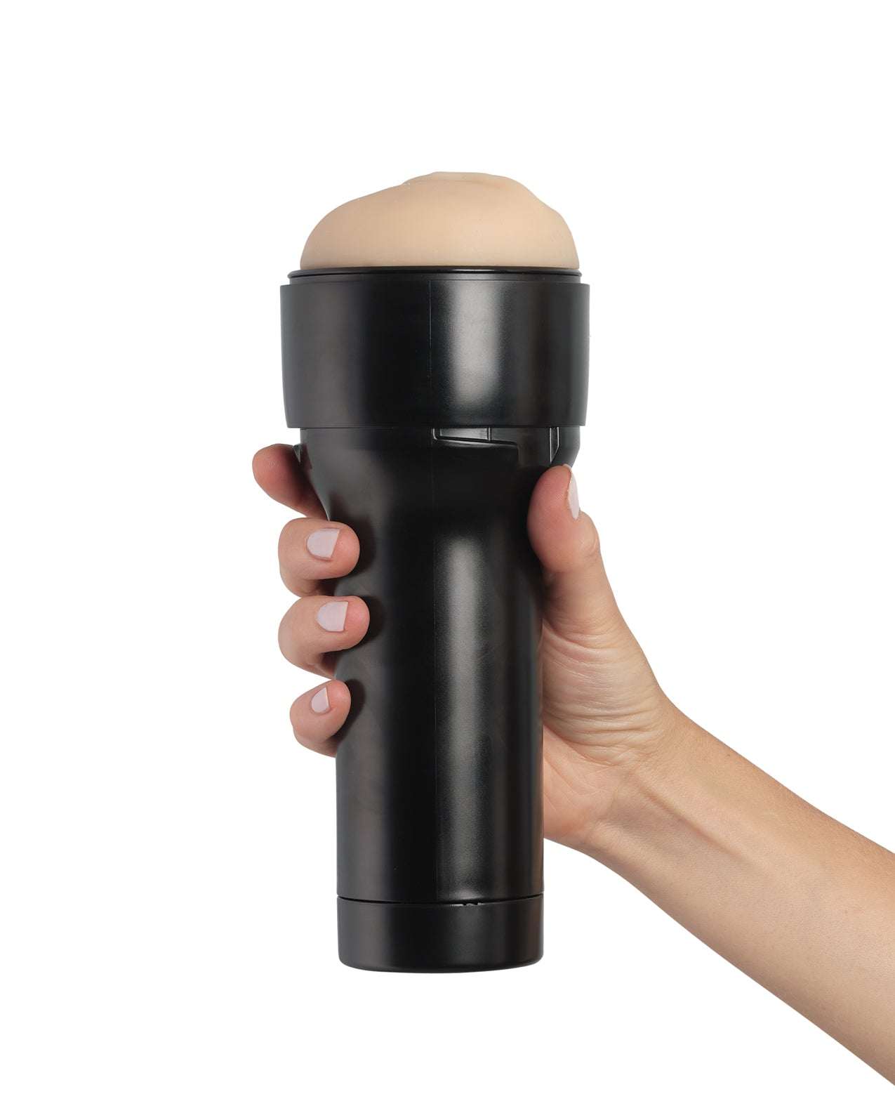 Kiiroo Feel Generic Stroker pale skin-like material held in hand for realistic sensations