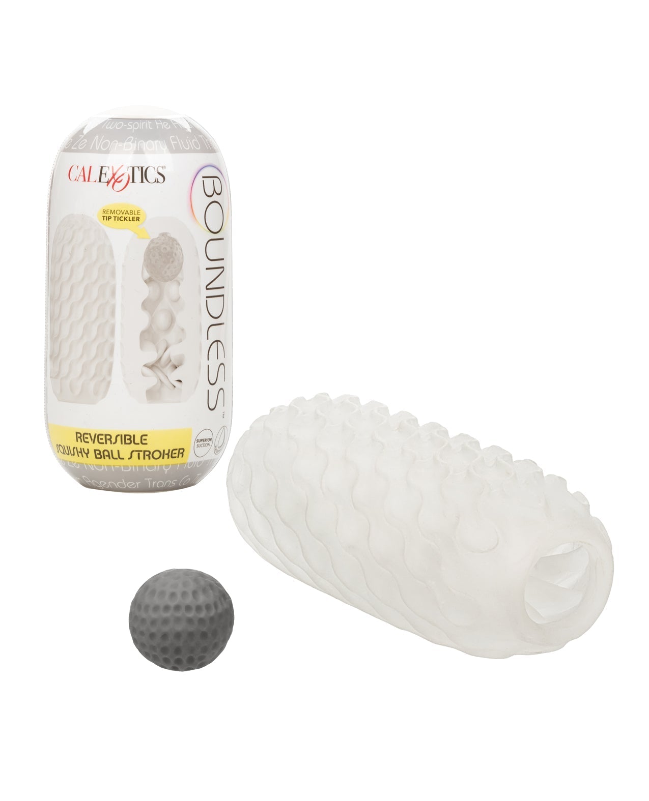 Boundless Reversible Squishy Ball Stroker - Smoke by Masturbators and Strokers