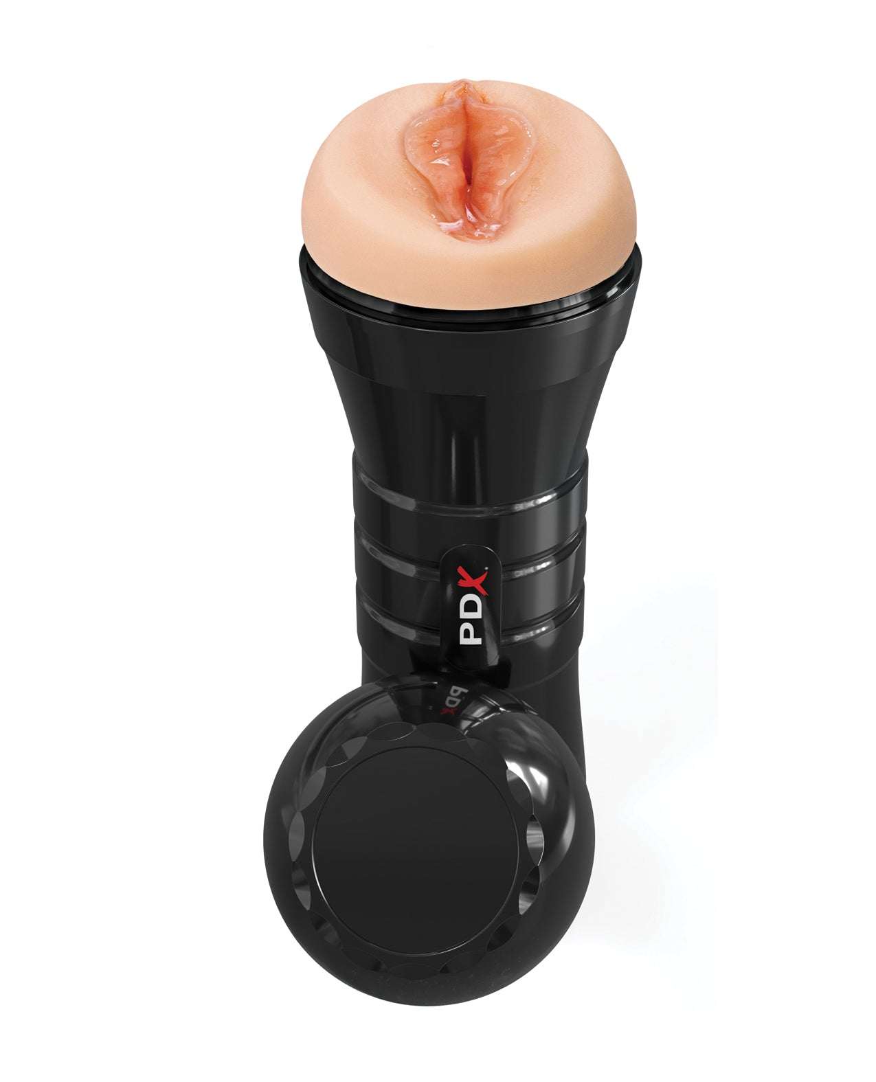 PDX Extreme Wet Pussies Super Luscious Lips XXL stroker in black case with realistic texture and adjustable suction.