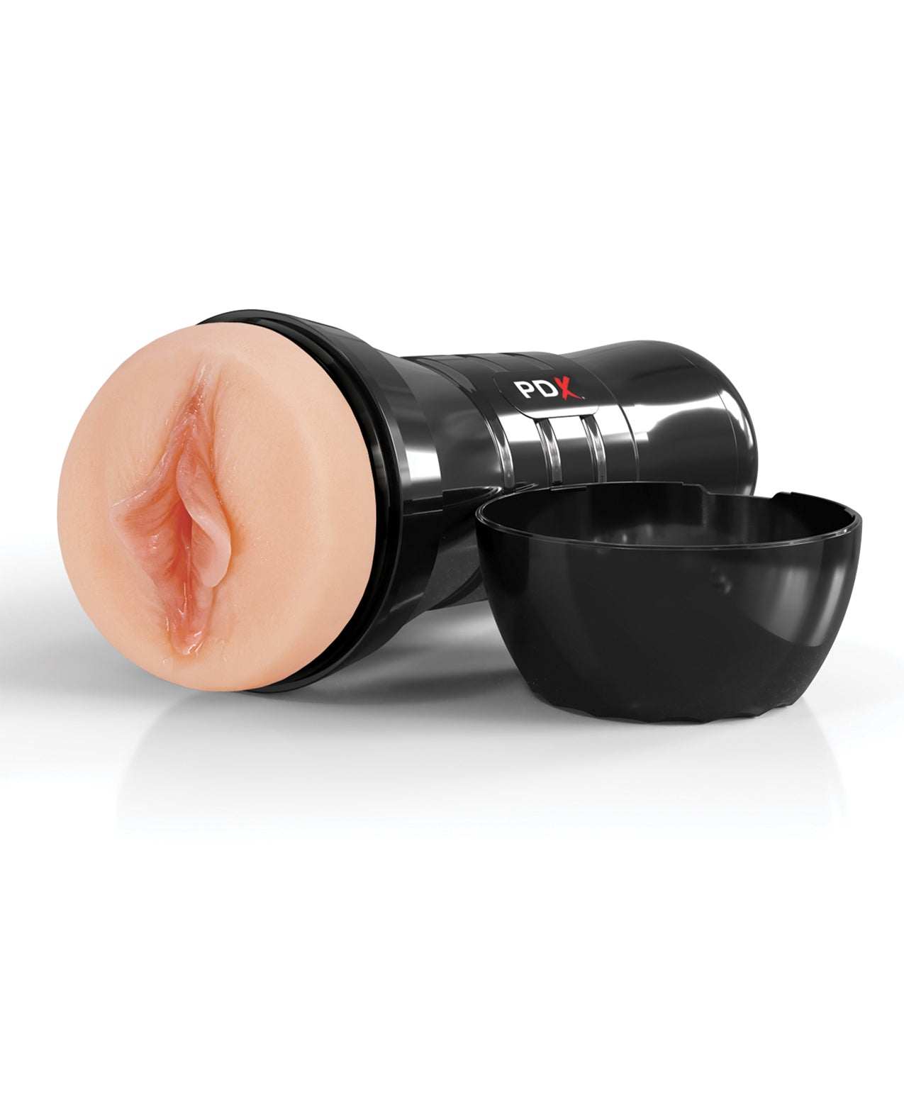 PDX Extreme Wet Pussies Super Luscious Lips XXL stroker with self-lubricating realistic design and adjustable suction control in black case