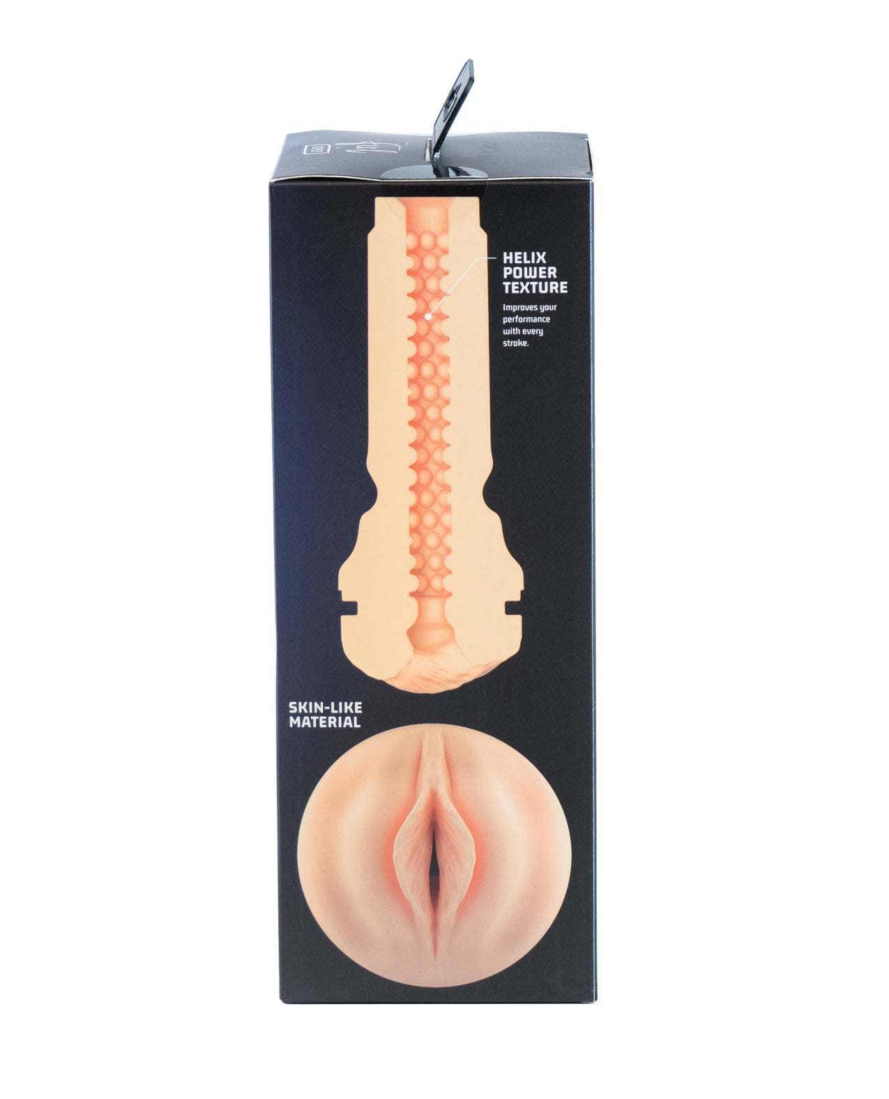 Kiiroo Feel Stroker in pale with skin-like material and helix power texture for realistic sensation.