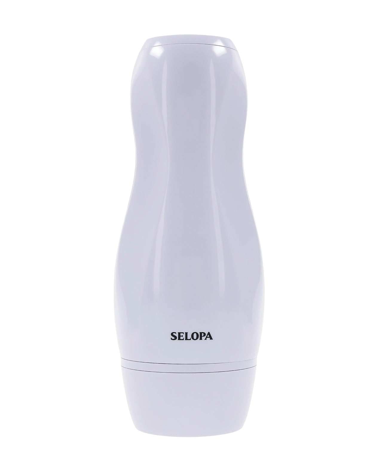 White Selopa Pleasure Can Stroker with ergonomic design and ultra-soft material for enhanced sensation and comfort