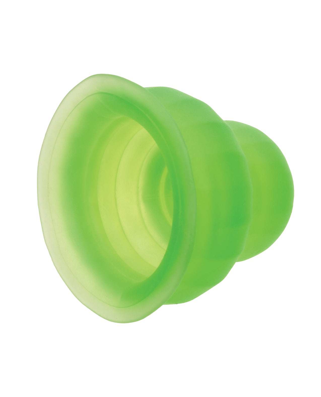 Green reversible textured Pop Sock! Tickler stroker with soft, stretchy material and closed end for enhanced suction.