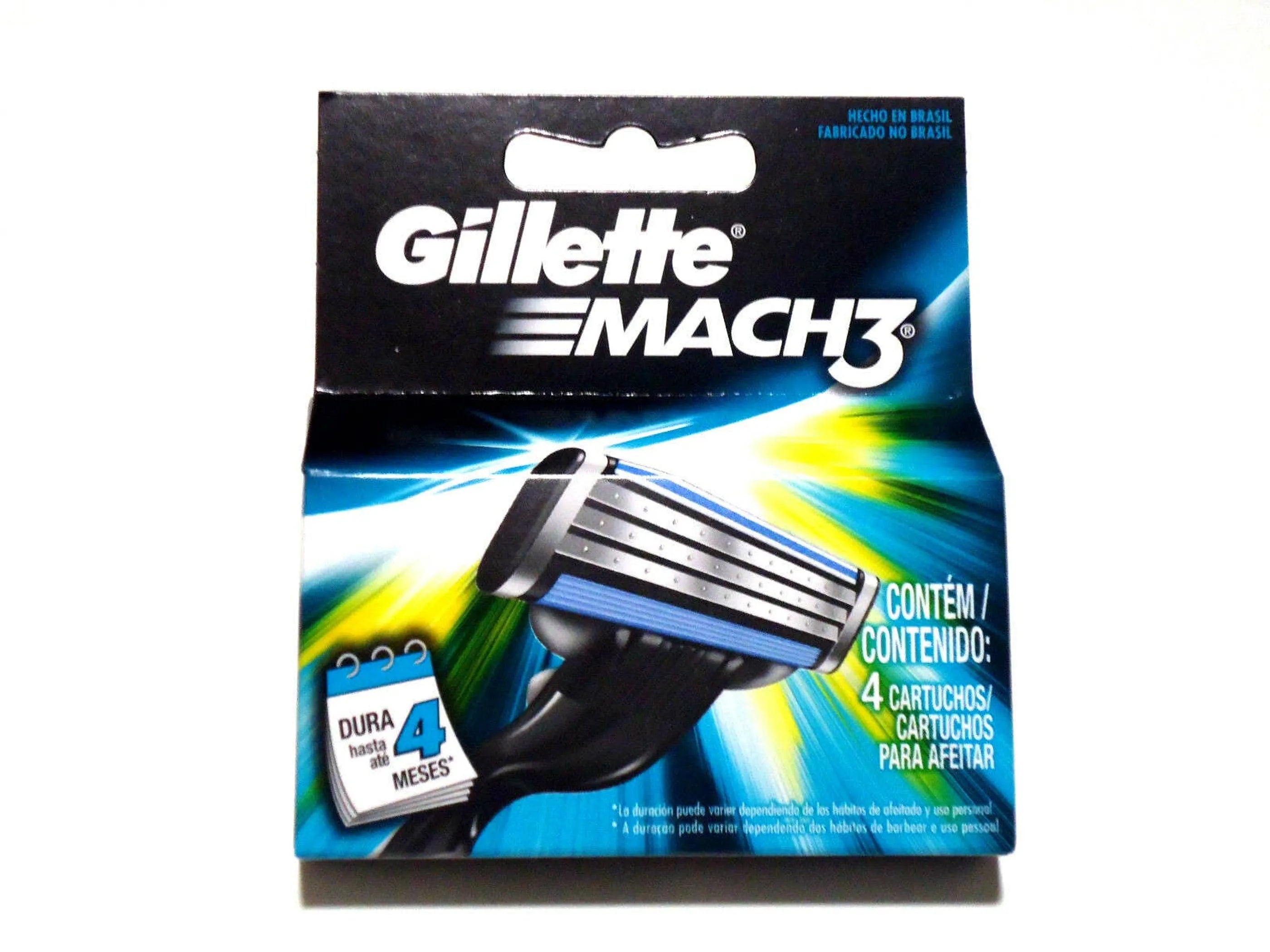 Men's Gillette Mach3 Refills Razor Blades - 4 Cartridges