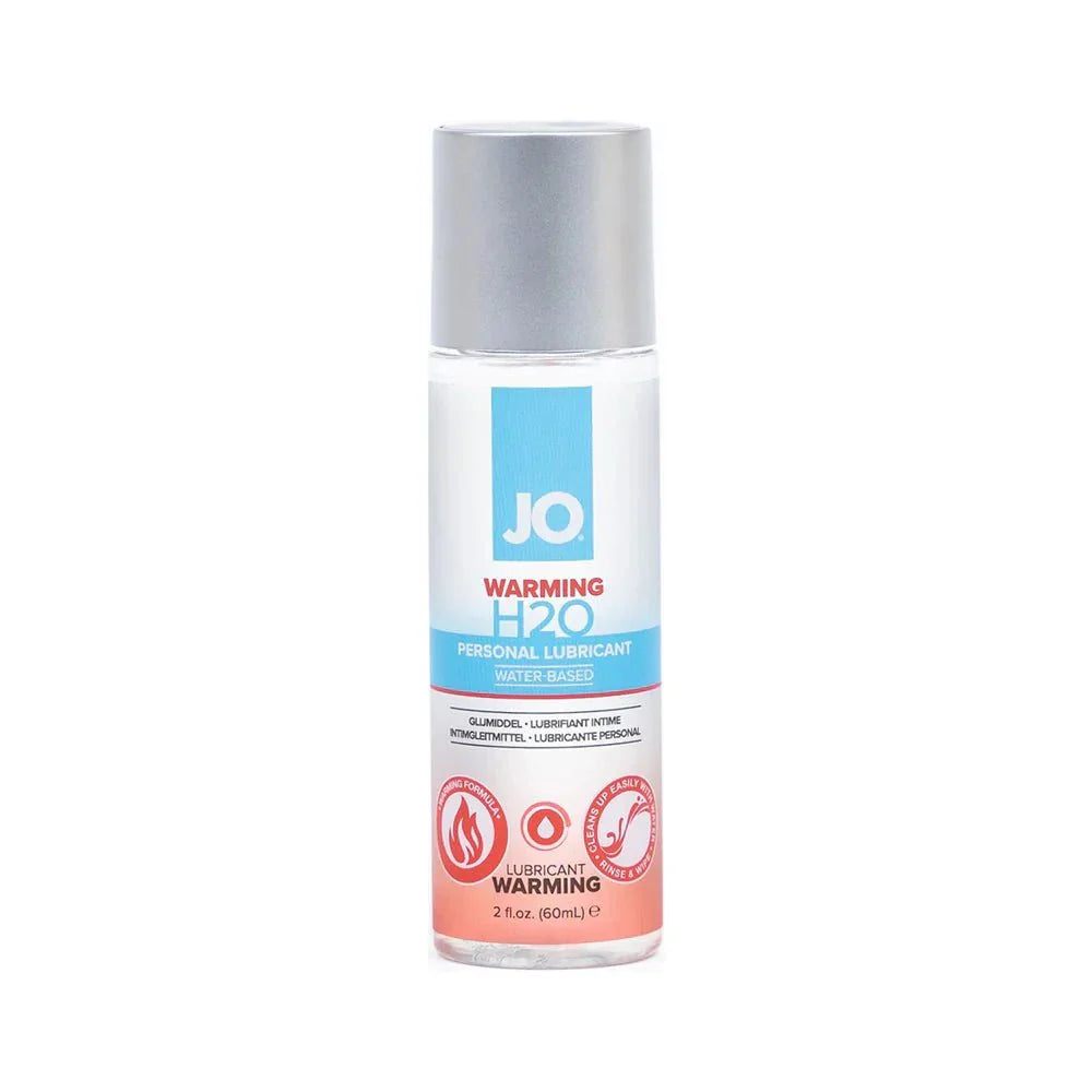 Bottle of JO H2O Warming Water-Based Lubricant 2 oz with warming sensation label