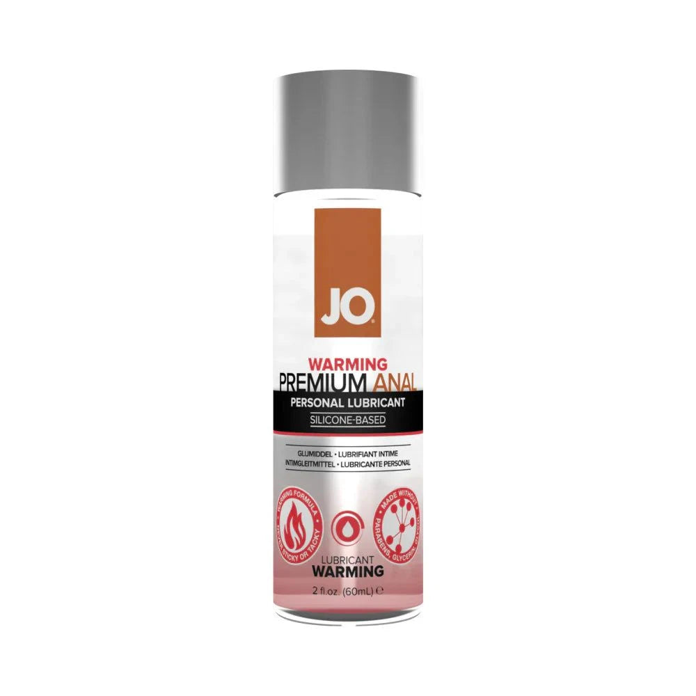 JO Premium Anal Warming silicone-based personal lubricant 2 oz with warming sensation for comfortable anal play
