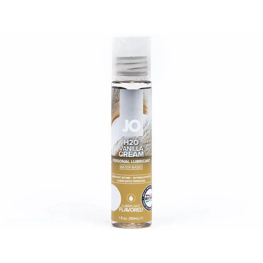 JO H2O Vanilla Cream water-based flavored personal lubricant bottle 1 oz with creamy vanilla scent