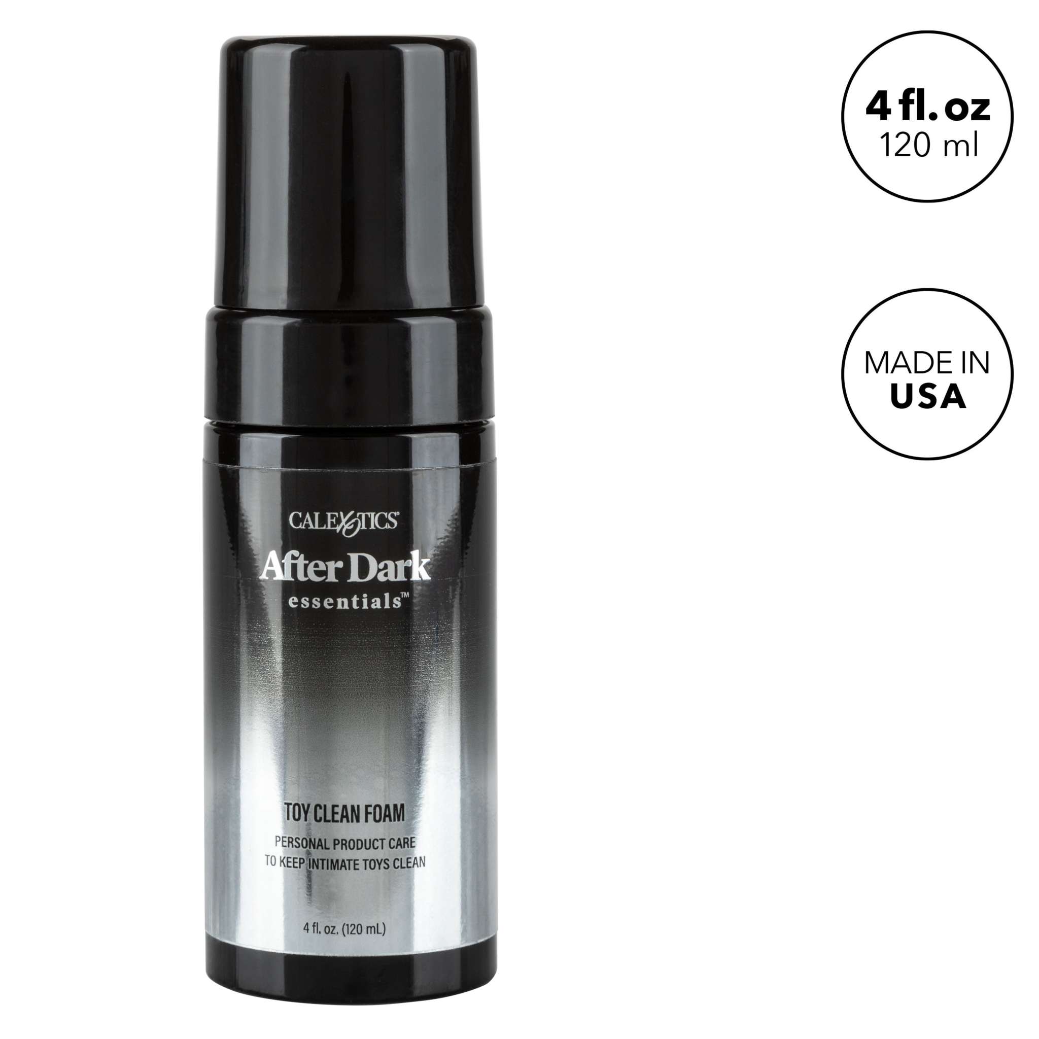 After Dark Essentials Foam Toy Clean 4 fl oz bottle for intimate toy hygiene and care