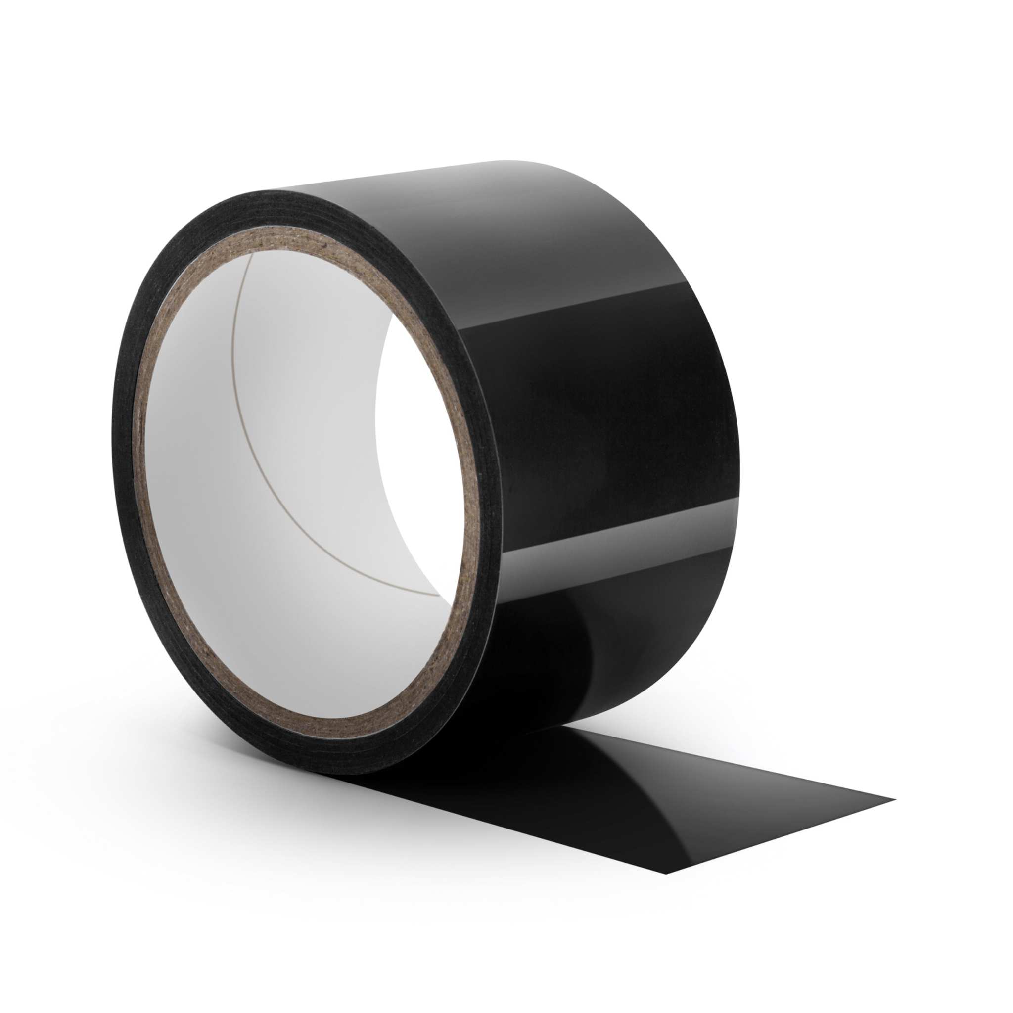 Black Temptasia bondage tape roll, 60 feet, designed to stick to itself for safe, reusable intimate play