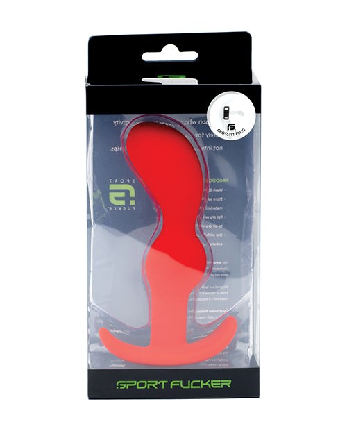 Sport Fucker Crossfit Plug in red heavy-duty design for discreet Crossfit training and prostate stimulation