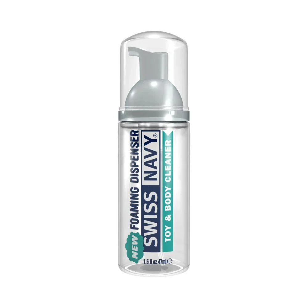 Swiss Navy Toy & Body Cleaner foaming dispenser 1.6 oz for intimate toy hygiene and safe cleansing