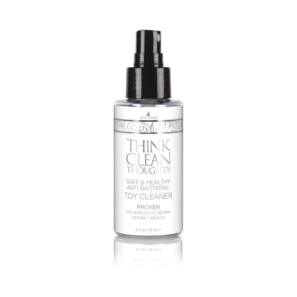 Sensuva Think Clean Thoughts anti-bacterial toy cleaner 2 oz spray bottle for intimate product hygiene