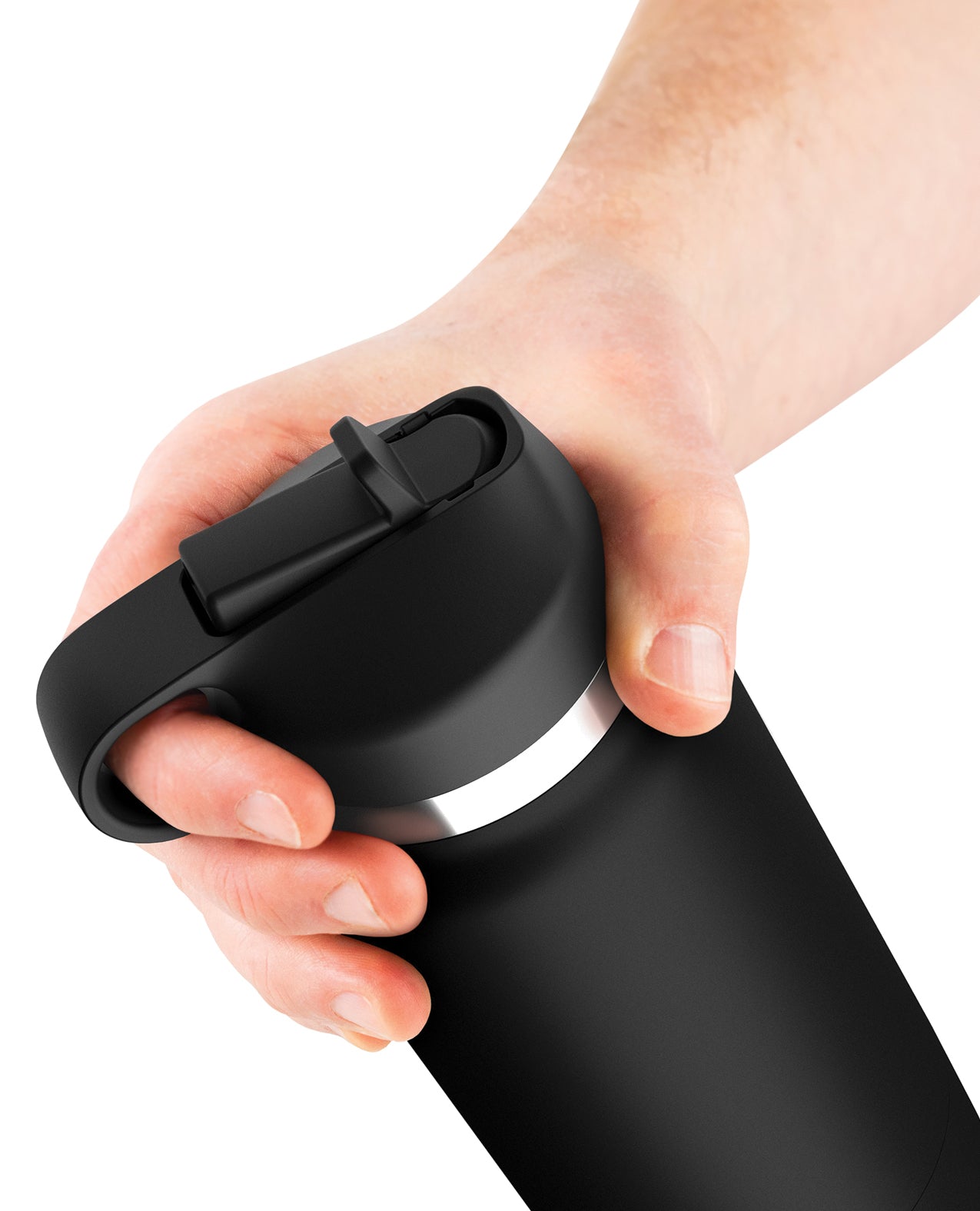 PDX Plus Fap Flask Thrill Seeker Discreet Stroker Black Bottle Frosted