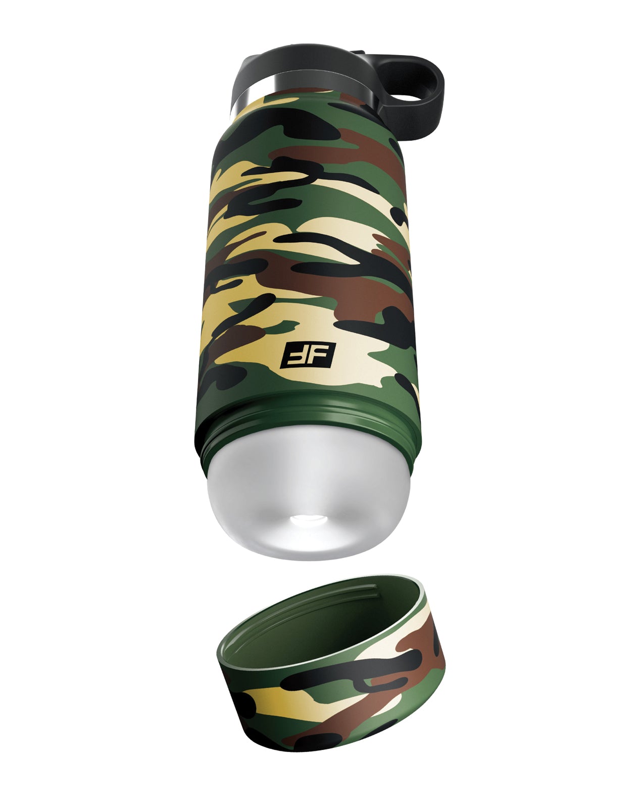 PDX Plus Fap Flask Happy Camper Discreet Stroker Camo Frosted