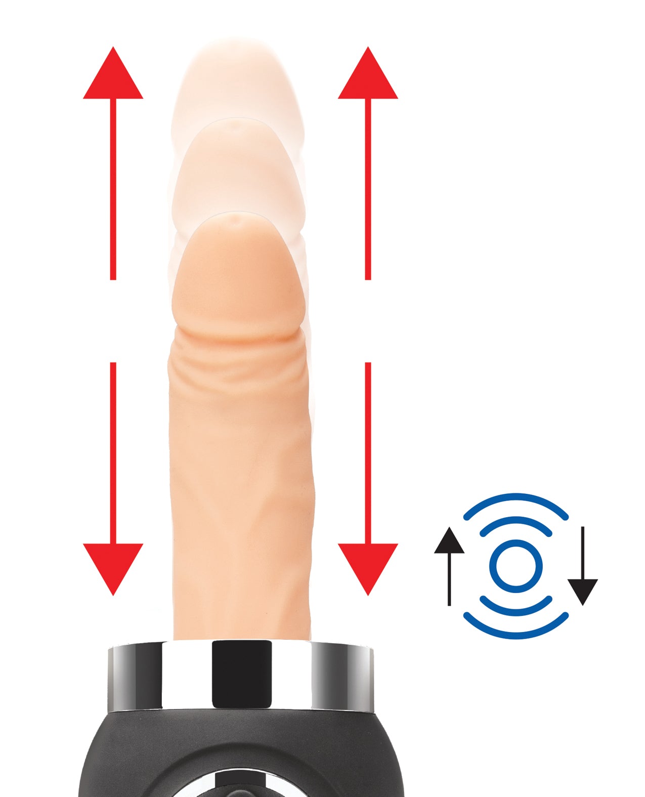 Lux Fetish Rechargeable Thrusting Compact Sex Machine with Remote Control