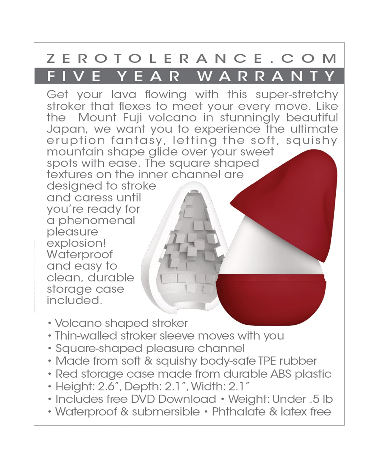 Zero Tolerance Fuji Stroker With Movie Download White