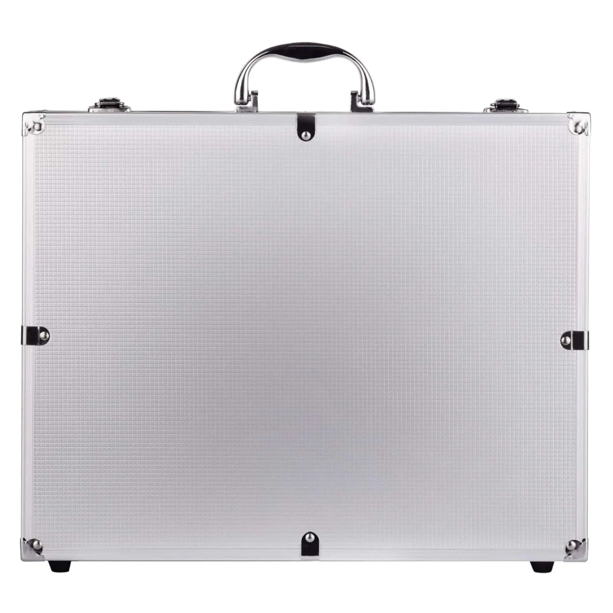 Silver hard carry case for Supersonic VHF Dual Fixed Channel professional wireless microphone system