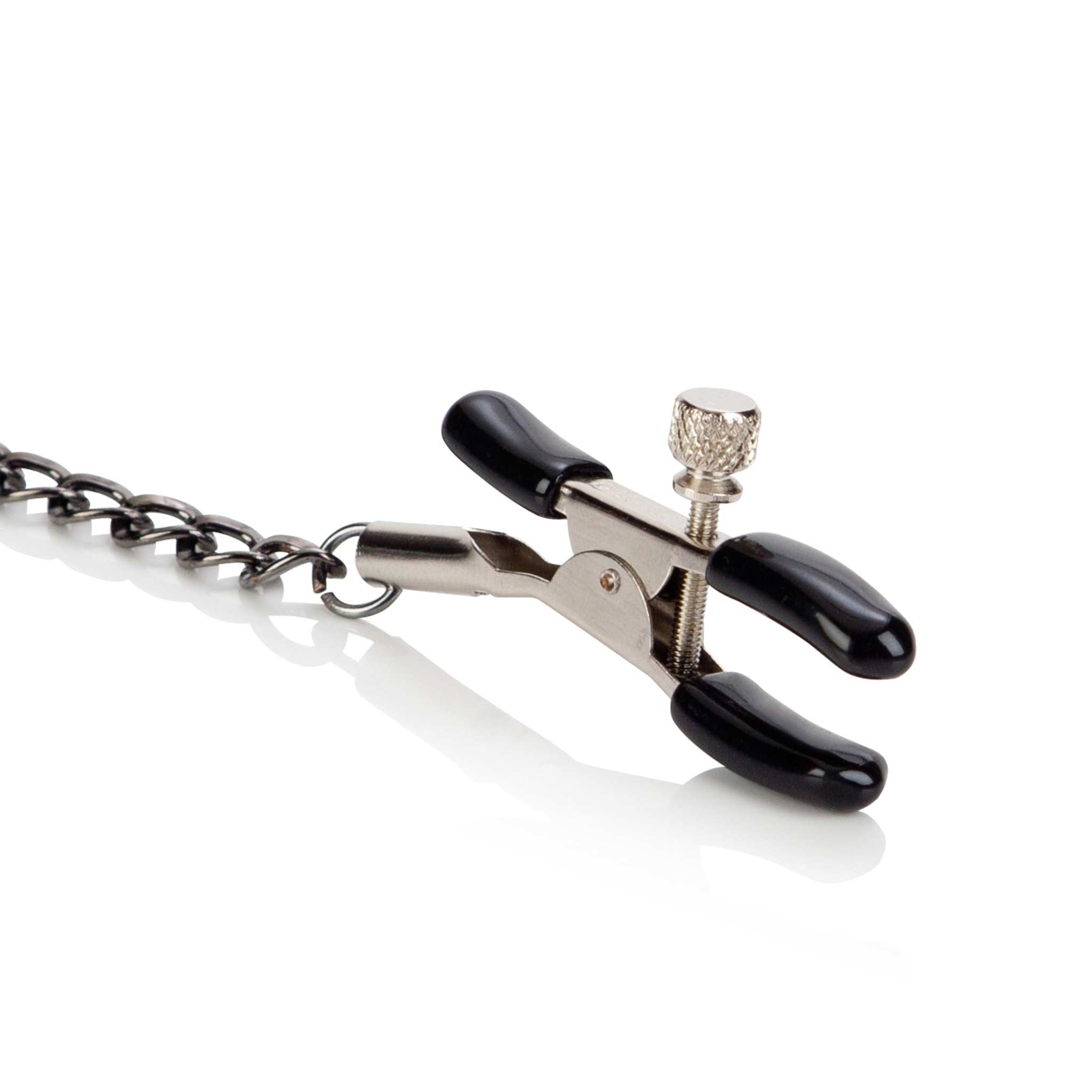 First Time Fetish Nipple Teasers adjustable padded nipple clamps with chain for beginners and enthusiasts
