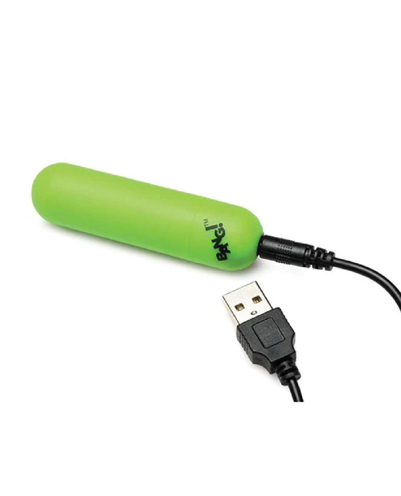 USB rechargeable green glow in the dark anal beads with smooth silicone surface