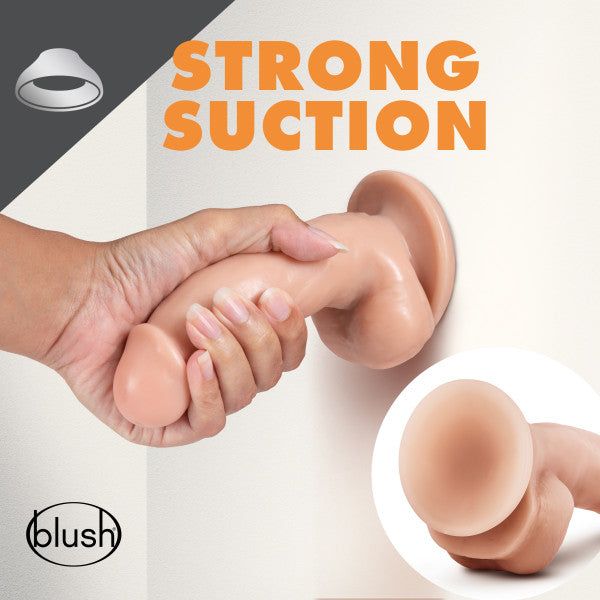 Dr. Skin - Dr. Spin 7 inch vanilla gyrating realistic dildo with strong suction base handheld for versatile use