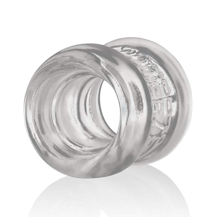 Clear Squeeze Soft-Grip Ballstretcher made from flexible FLEX-TPR with soft padded ends for comfortable stretch