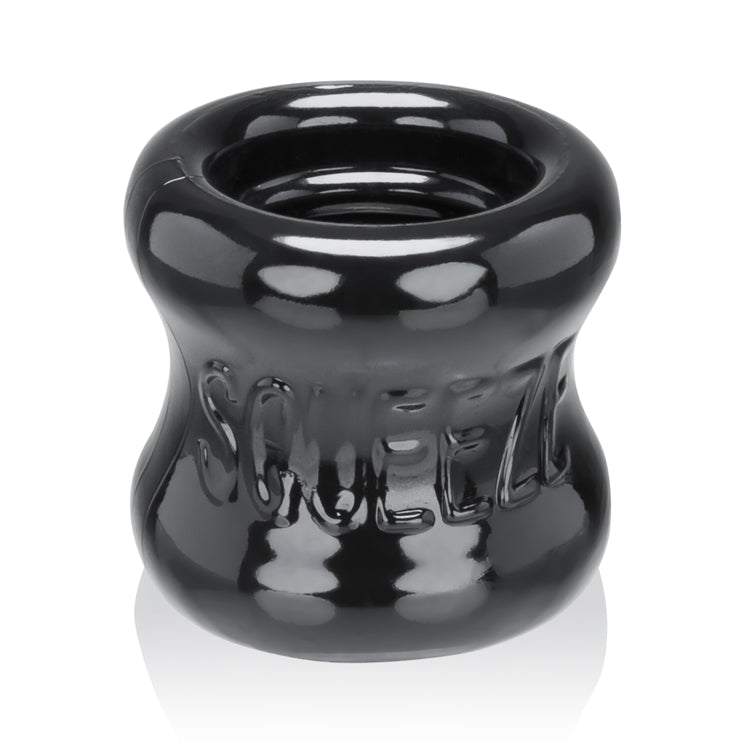 Black Squeeze Soft-Grip Ballstretcher made of flexible TPR with a curved, cushioned design for comfortable stretching.
