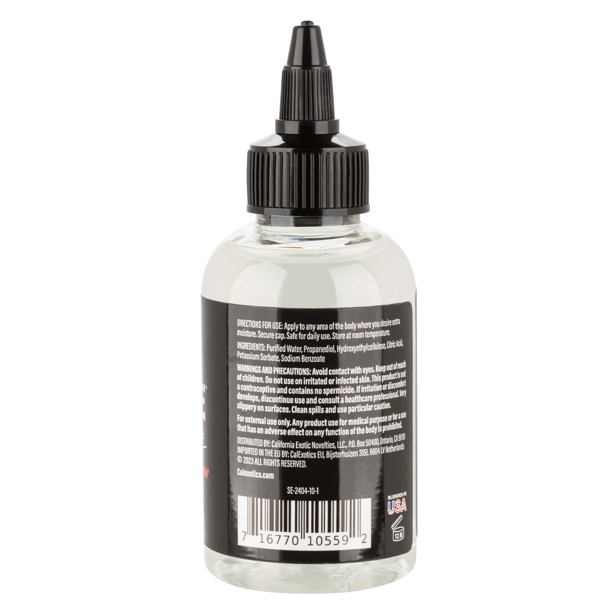 Fuck Sauce water-based lubricant 4 oz bottle with black cap and label, made in USA