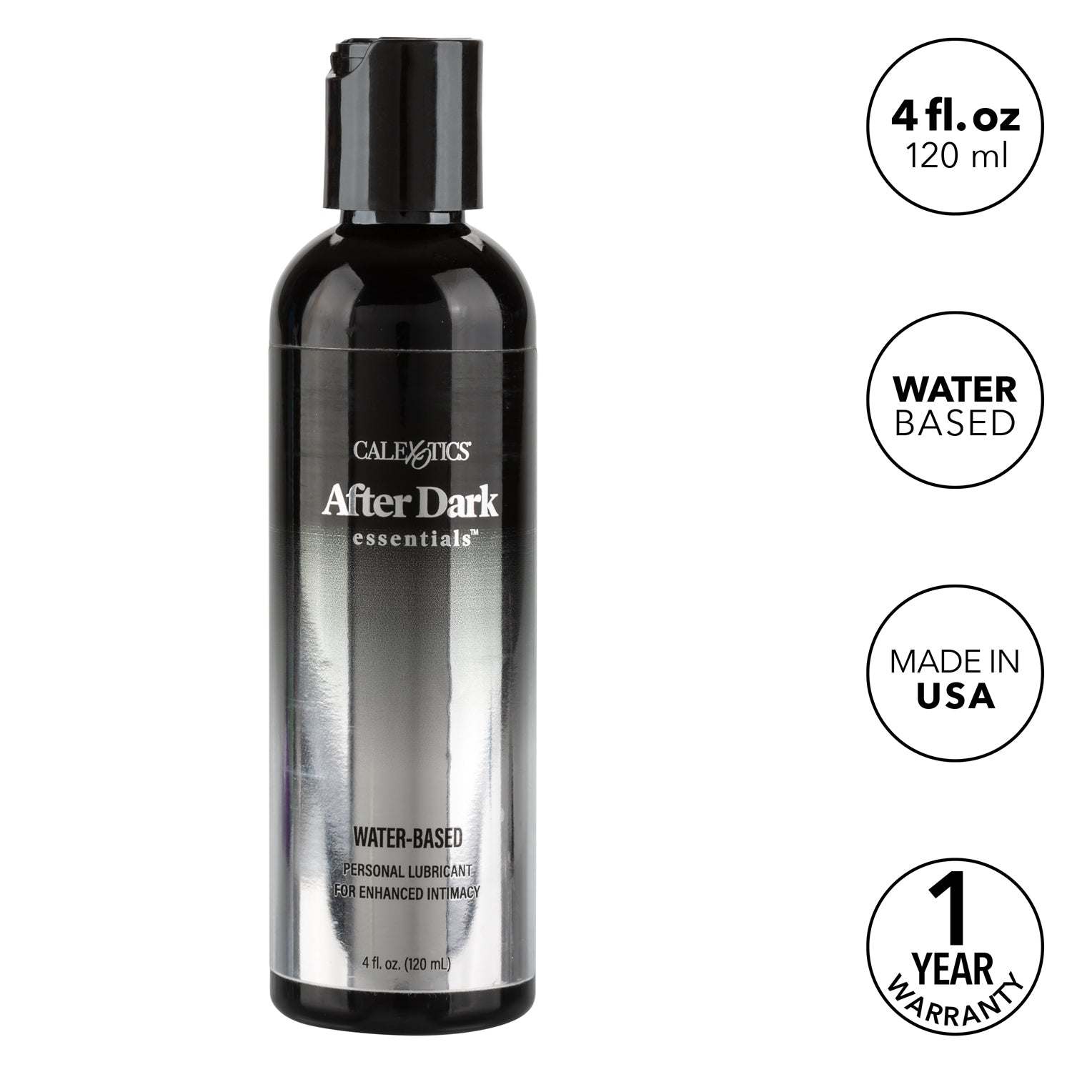 After Dark Essentials Water-Based personal lubricant bottle 4fl oz for enhanced intimacy and long-lasting moisturizing effect