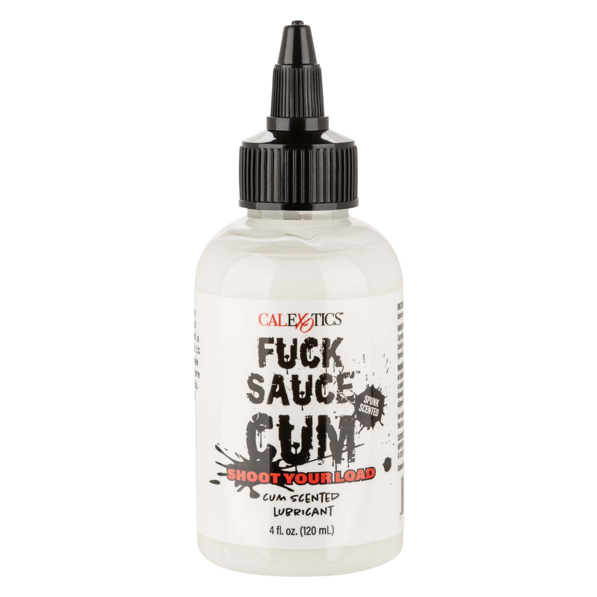 Bottle of Fuck Sauce Cum Scented Lubricant 4 oz, water-based and scented personal lubricant