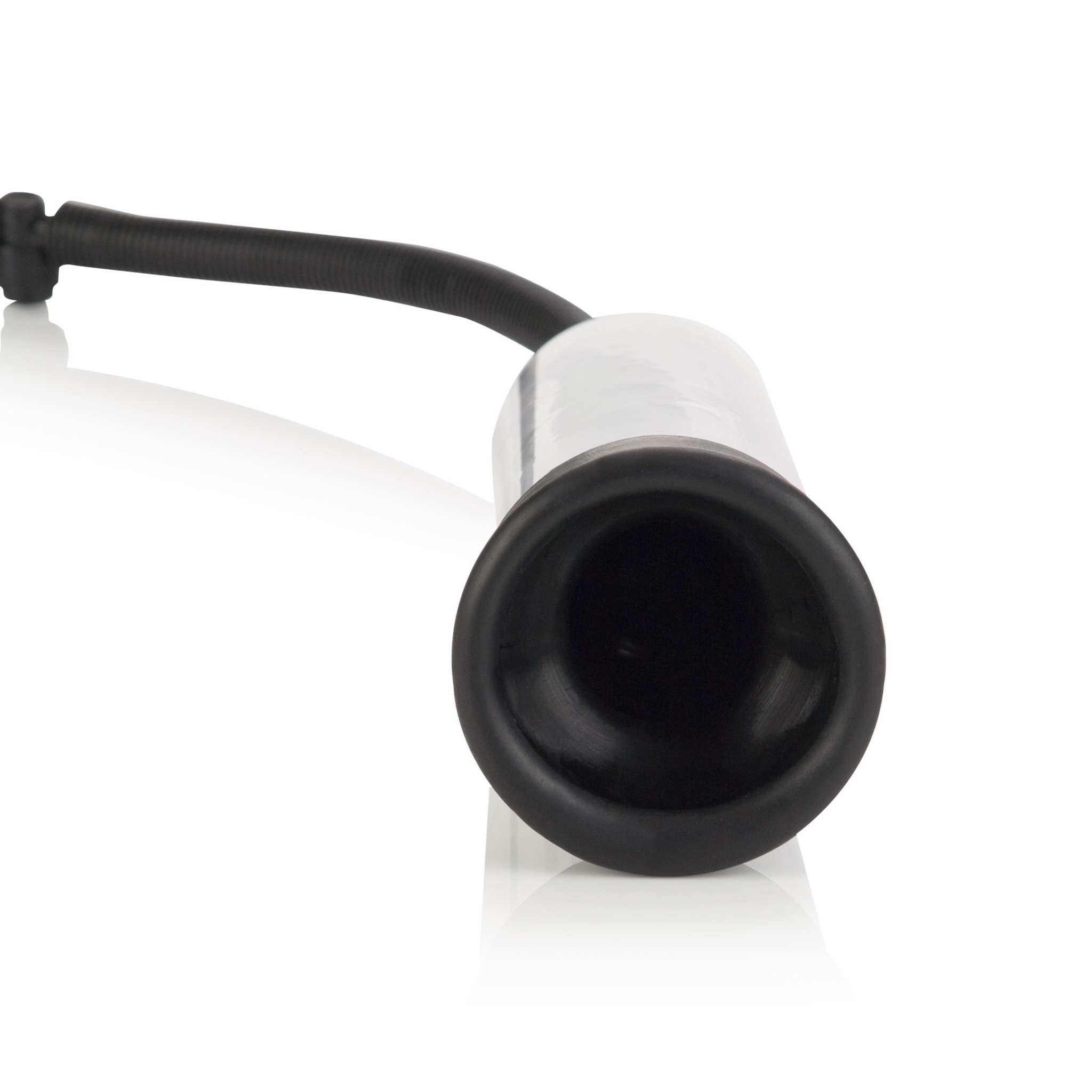 Rookie Penis Pump with detachable flexible hose and soft rubber sleeve for comfortable and effective use.