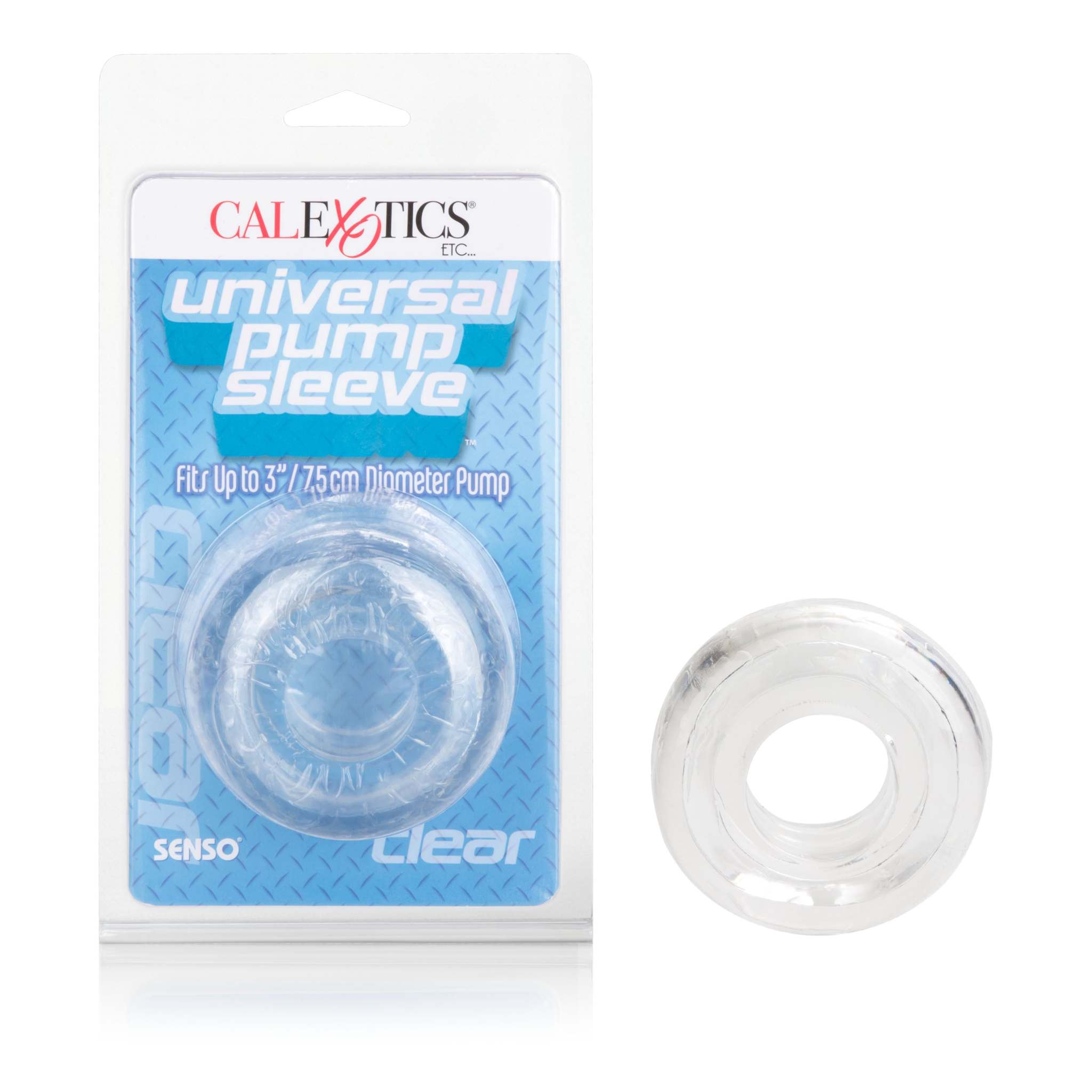 Clear Universal Pump Sleeve accessory for pumps up to 3.25 inches diameter, flexible and comfortable fit.