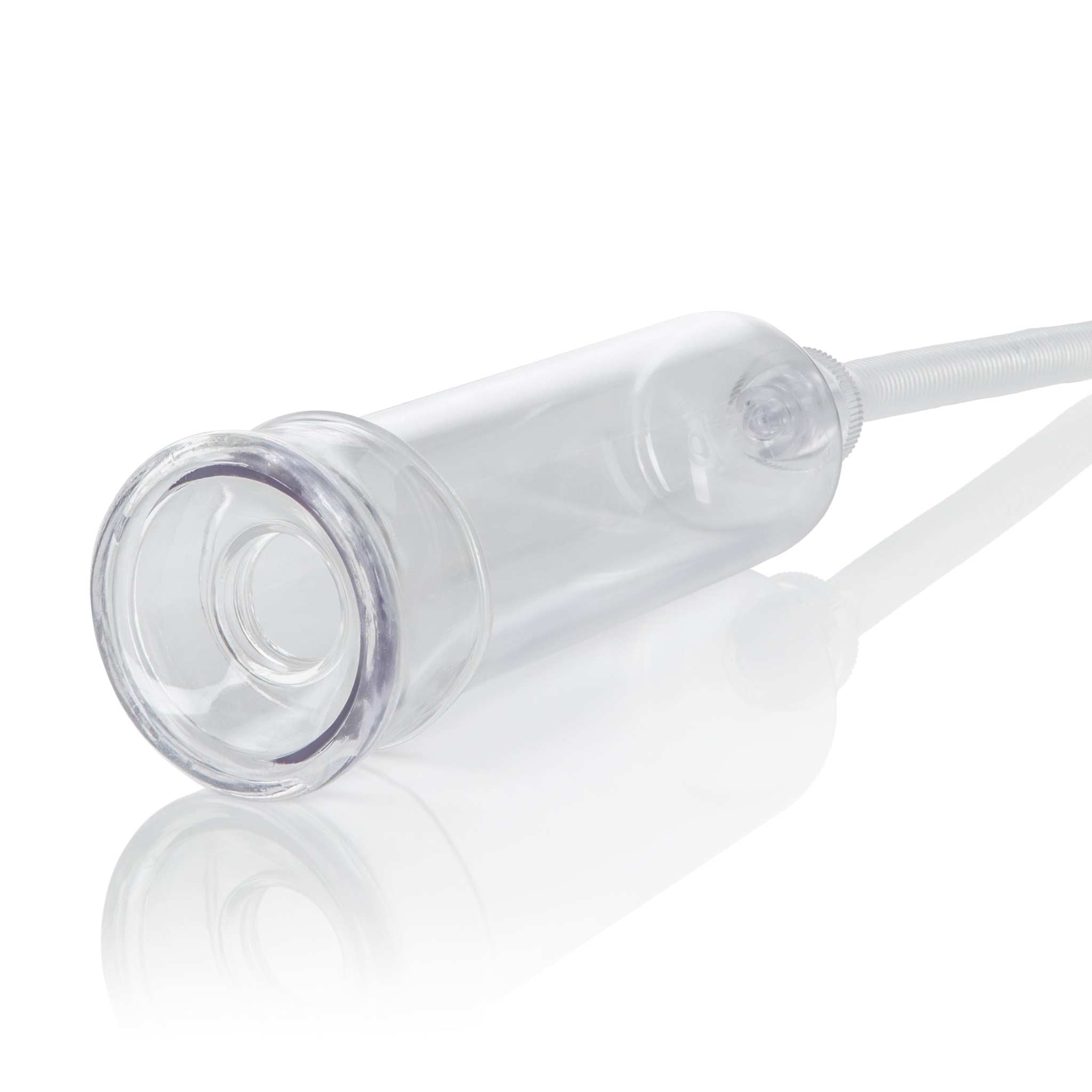 Dr. Joel Kaplan Erection Pump with clear cylinder, soft detachable donut, easy-squeeze bulb, and flexible hose for enhanced performance and comfort
