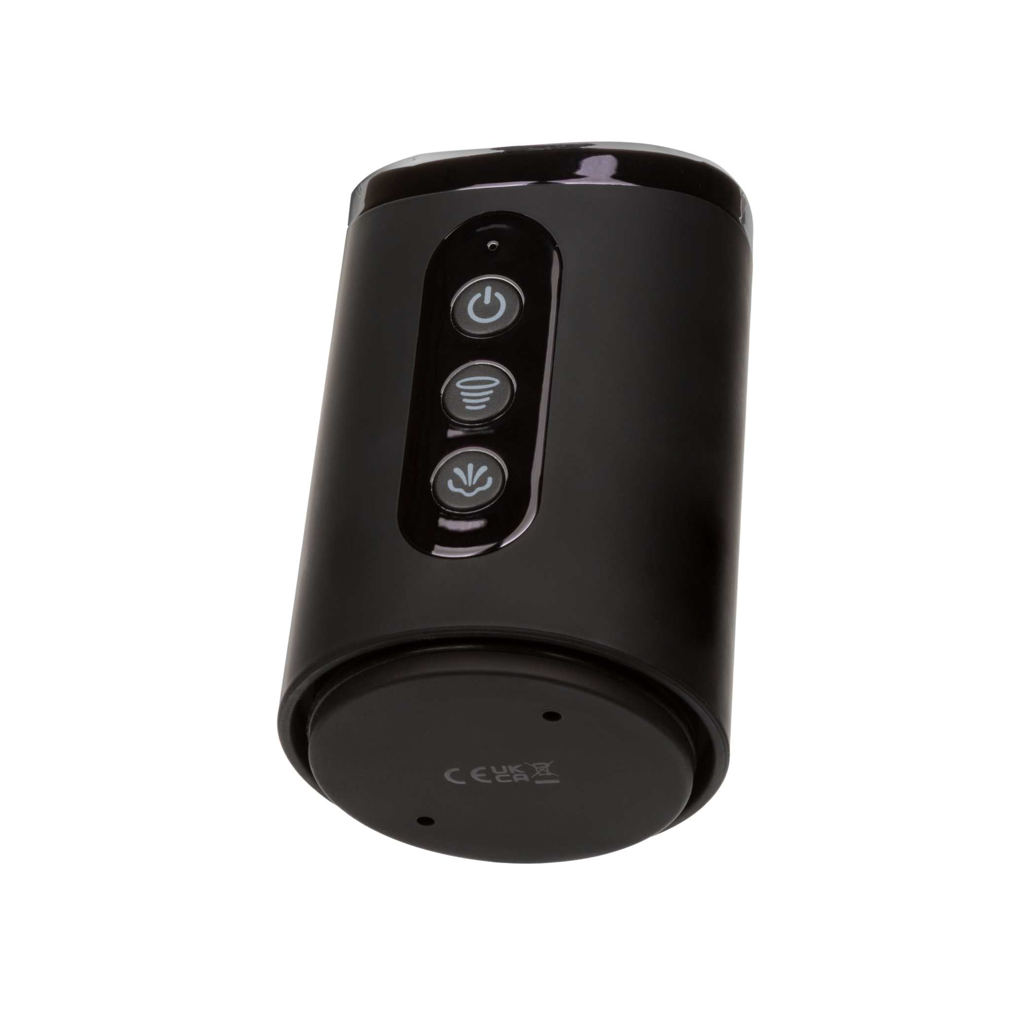 Peak Rechargeable Pump in black with clear design and touch control buttons