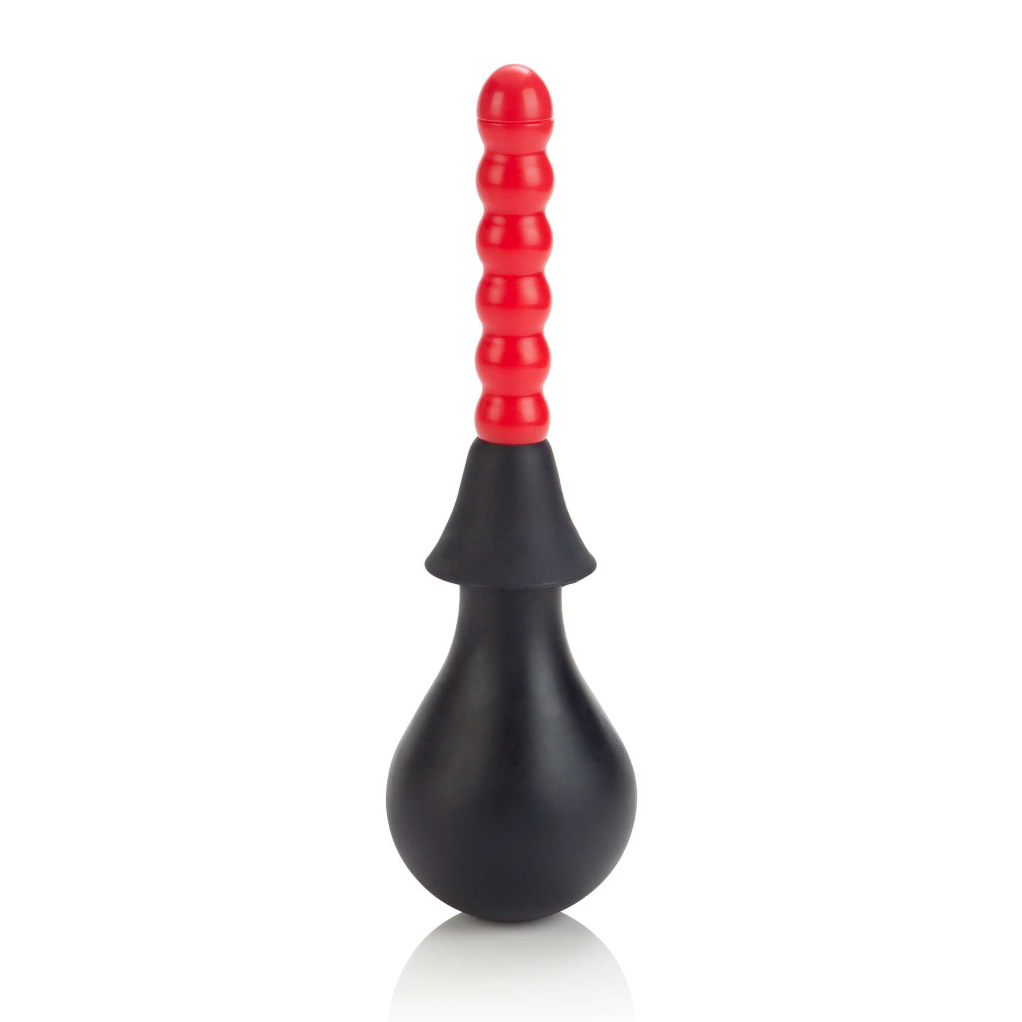 Colt Anal Douche with red dual-tip and black EZ squeeze bulb for comfortable and easy cleaning