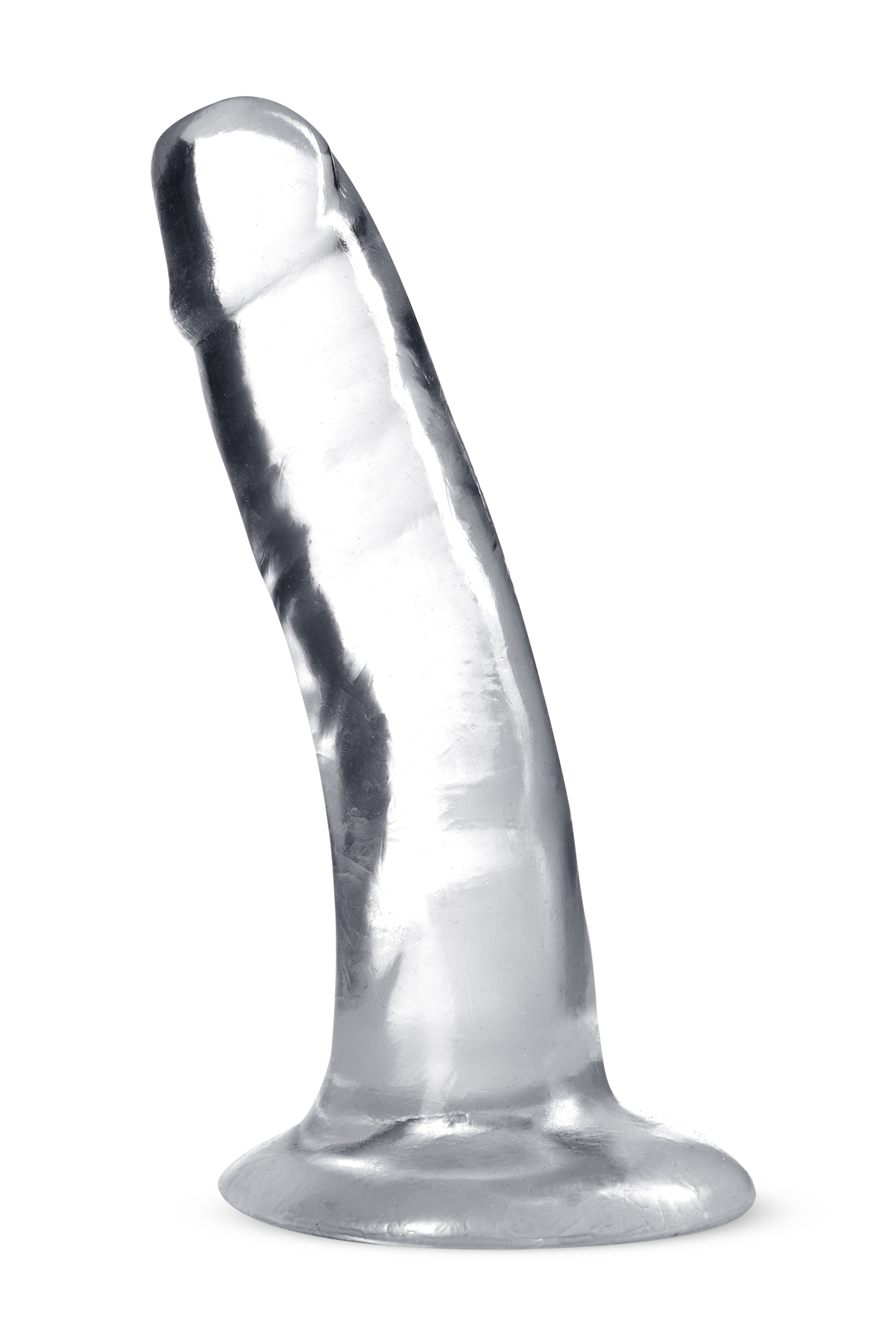Clear B Yours Plus Hard N Happy silicone vibrator with firm flexible design and suction base