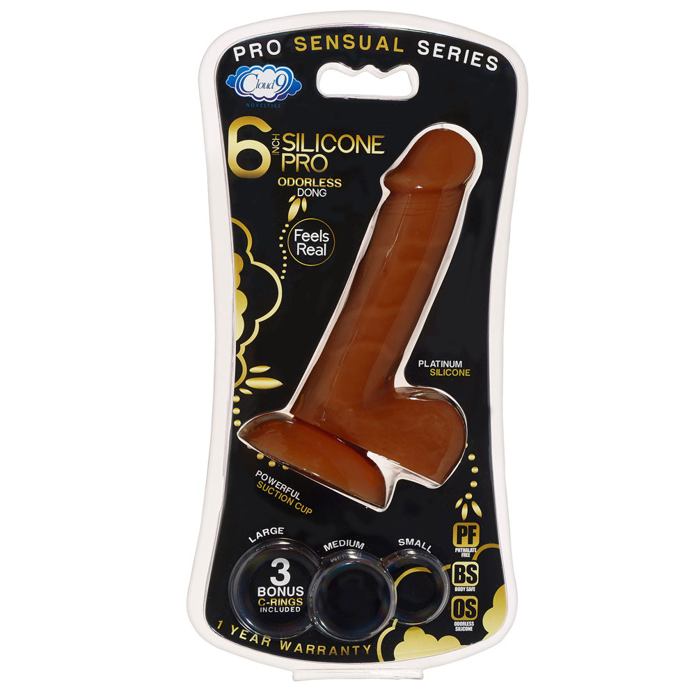 Pro Sensual Premium Silicone Dong With 3 Cockrings