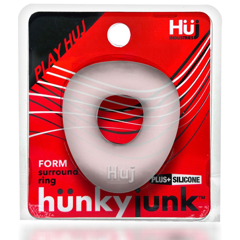 Form Cockring Clear Ice silicone blend flexible surround ring in red and white packaging