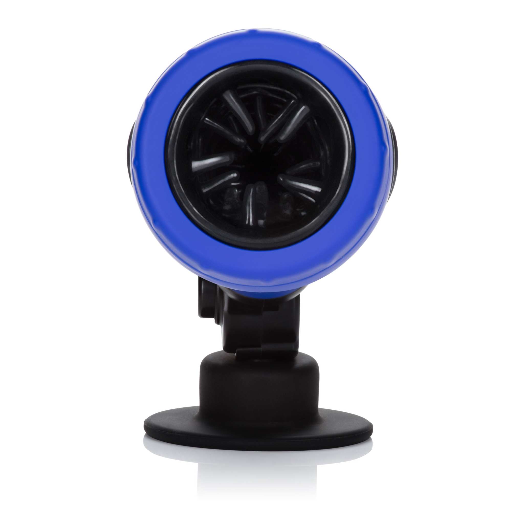 Apollo Hydro Power Stroker in blue with removable textured sleeve and suction cup base for hands-free use