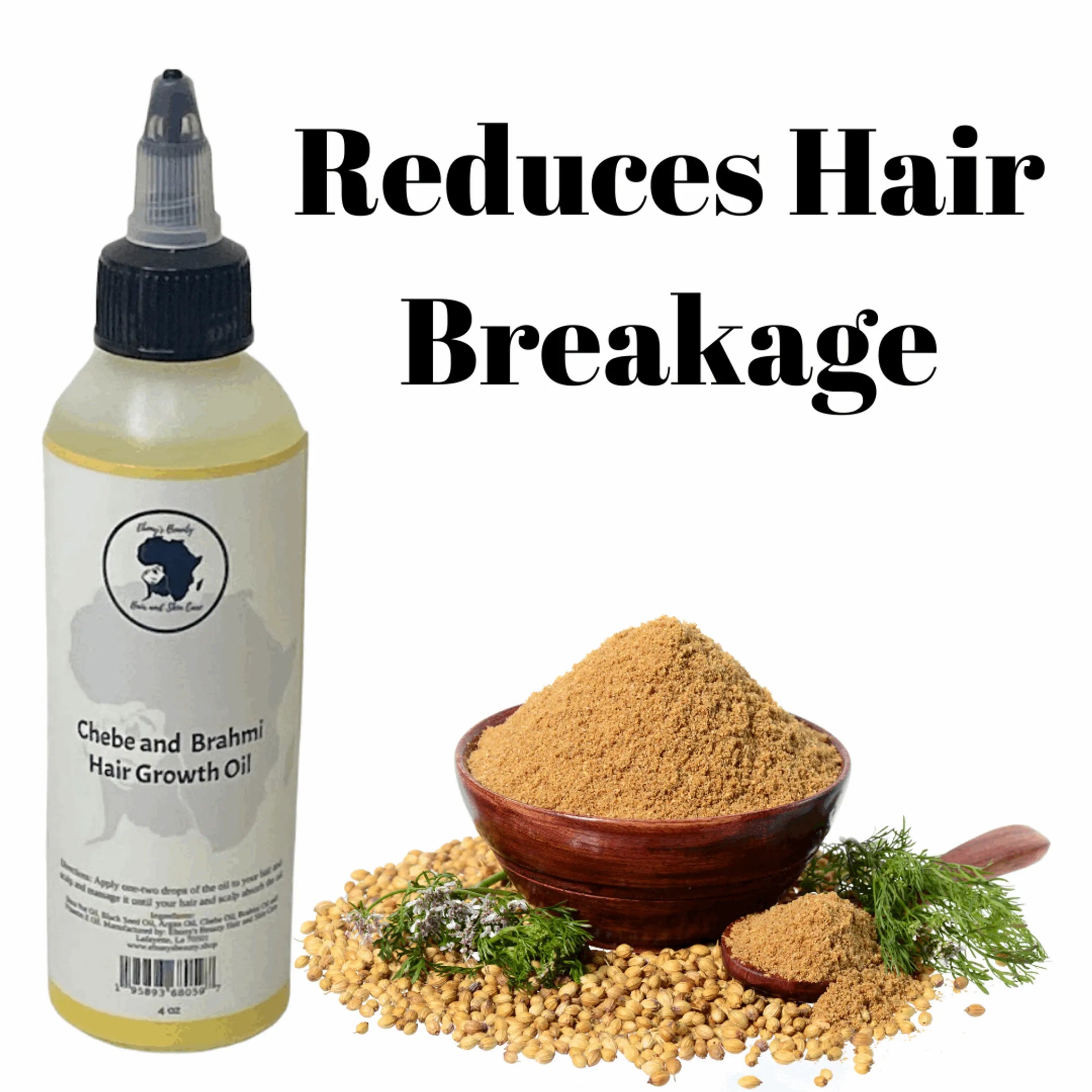 African Chebe and Brahmi Super Strength Hair Growth Oil Ebony's Beauty Hair and Skin Care', and 'All Hair Types