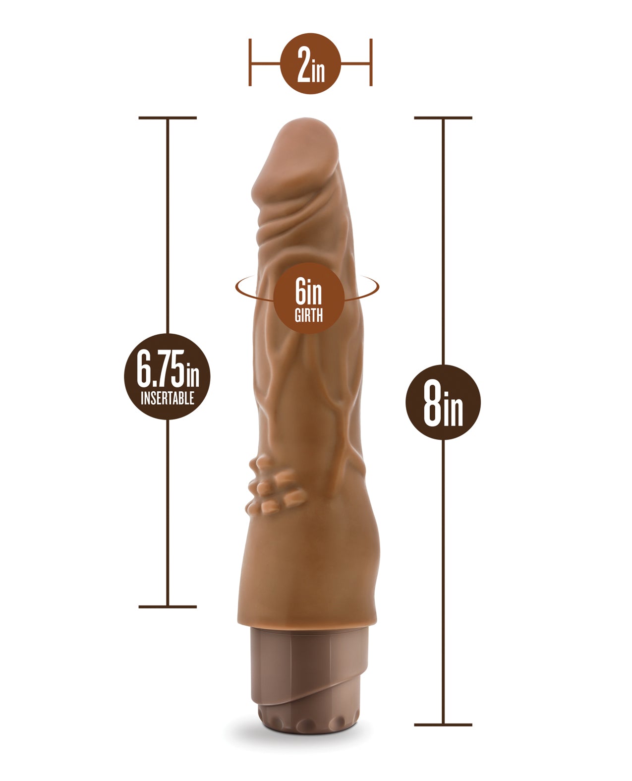 Dr. Skin Vibe 4 Realistic 8 in. Vibrating Dildo Beige