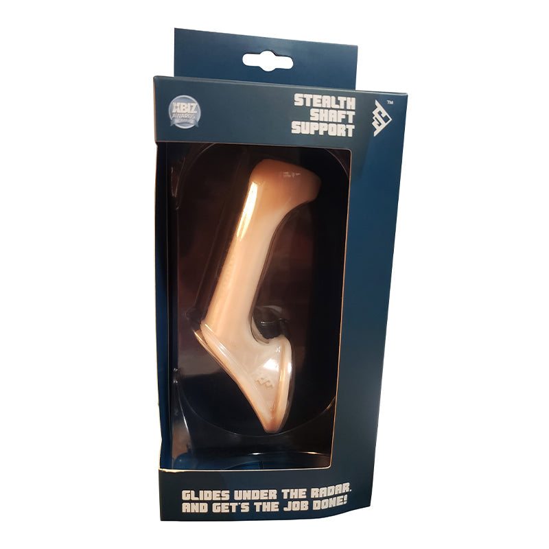 Stealth Shaft Support Vanilla Size A in retail packaging, discreet intimate support sling for enhancing male performance.