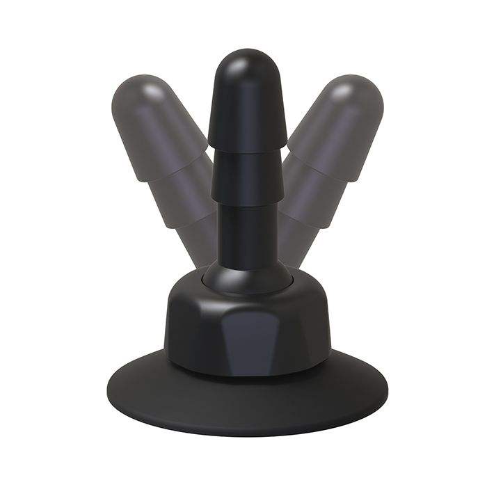 Vac-U-Lock Dual Density vibrating plug with wireless remote and suction base in chocolate color
