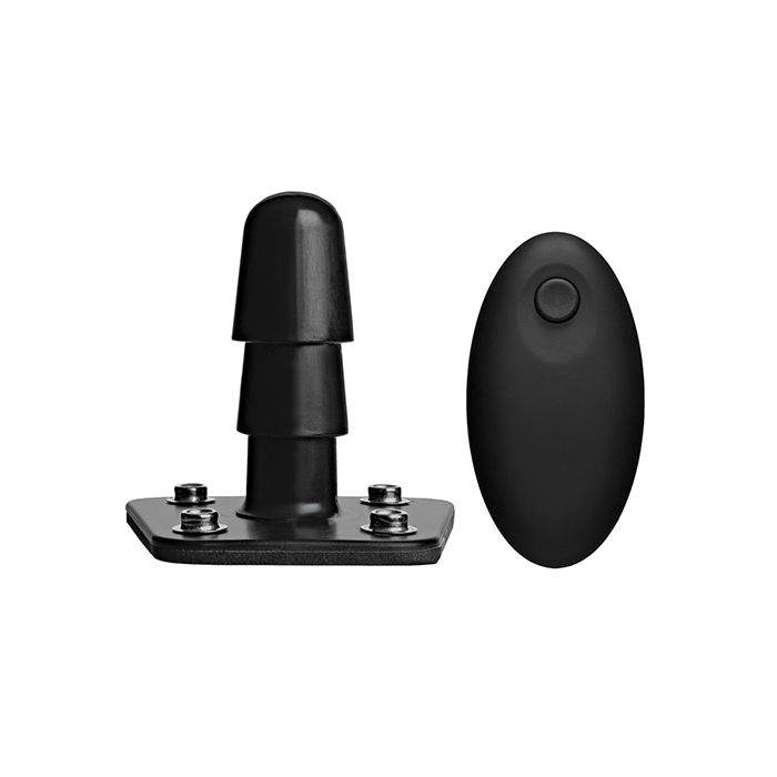 Vac-U-Lock Dual Density Starter Set wireless remote and vibrating plug in black