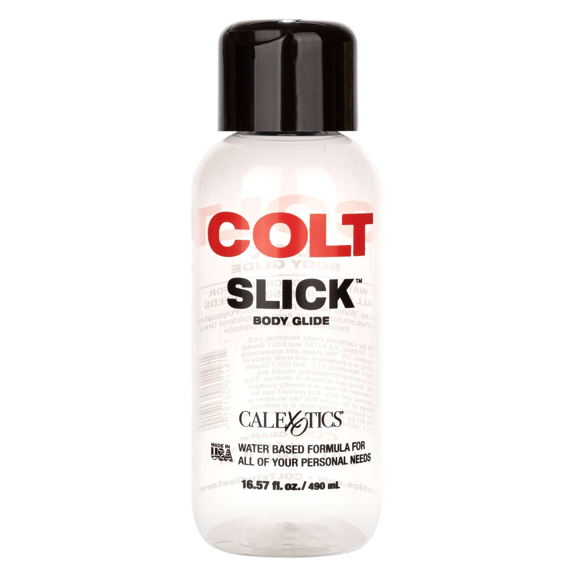 Colt Slick Lube 16.57 oz water-based personal lubricant for smooth, natural glide and intimate pleasure.