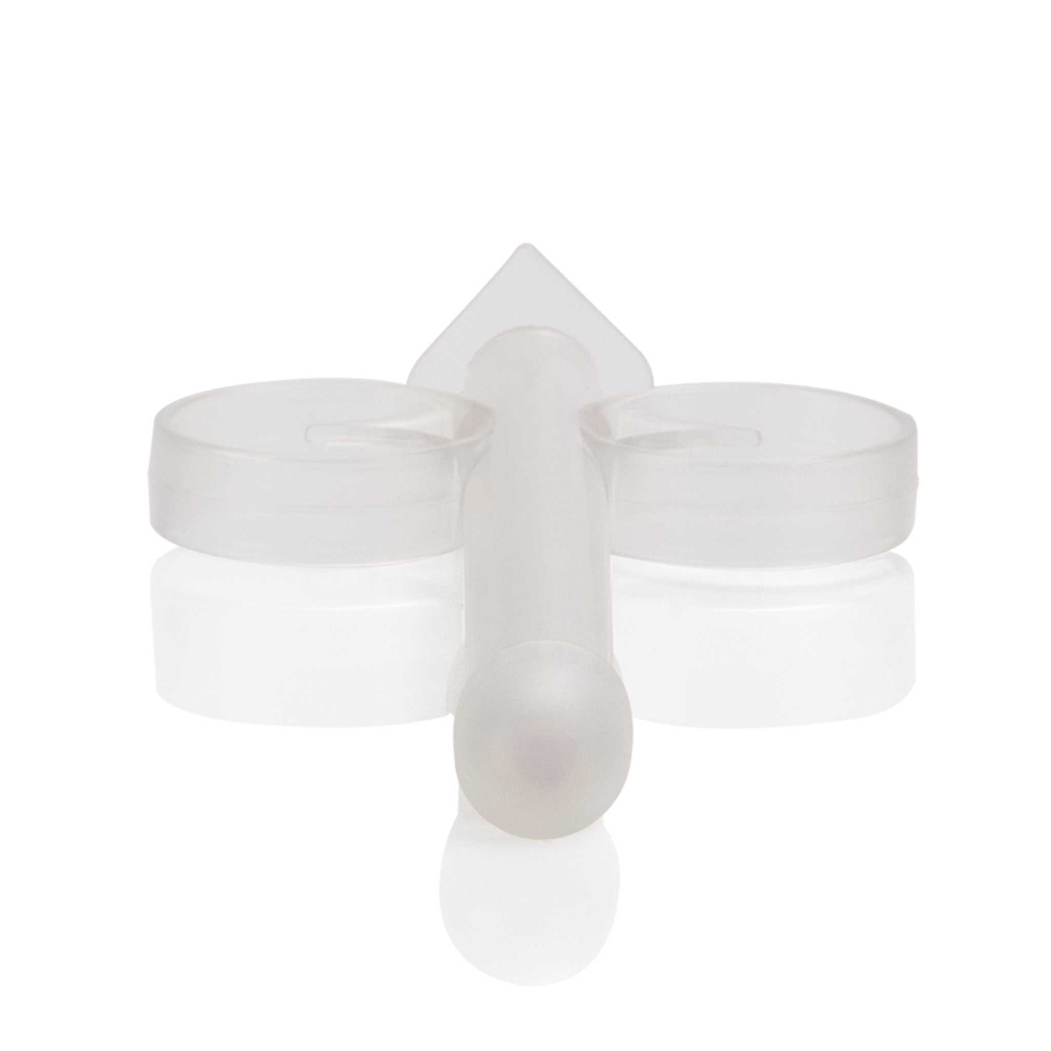 Set of two clear reusable and refillable lube tubes for precise application and easy handling